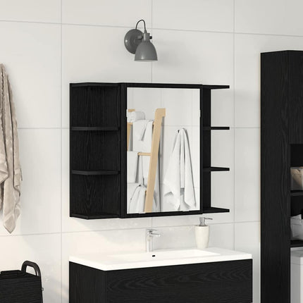 Spejlskab Sort eg 80 x 20,5 x 64 cm Konstrueret træ