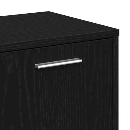 bogreol 90x28x90 cm konstrueret træ sort egetræsfarve