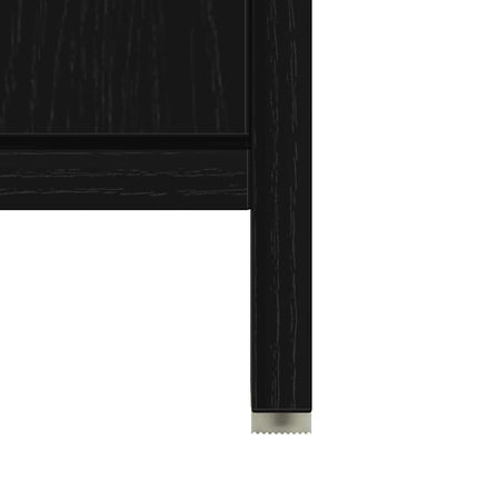badeværelsesskab 60x33x60 cm konstrueret træ sort egetræ