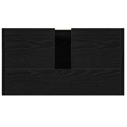 badeværelsesskab 60x33x60 cm konstrueret træ sort egetræ