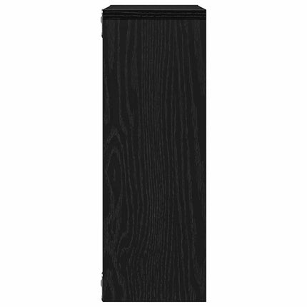 væghylde 45x16x45 cm konstrueret træ sort egetræsfarve