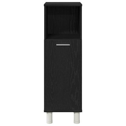 Badeværelsesskab Sort eg 30 x 30 x 95 cm Konstrueret træ