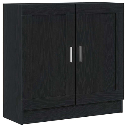 Bogskab 3 niveauer 82,5 x 30,5 x 80 cm Konstrueret træ Sort eg