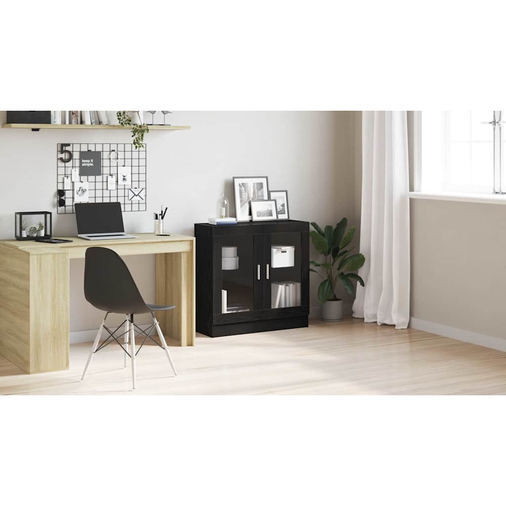 Bogskab Sort eg 82,5 x 30,5 x 80 cm Konstrueret træ