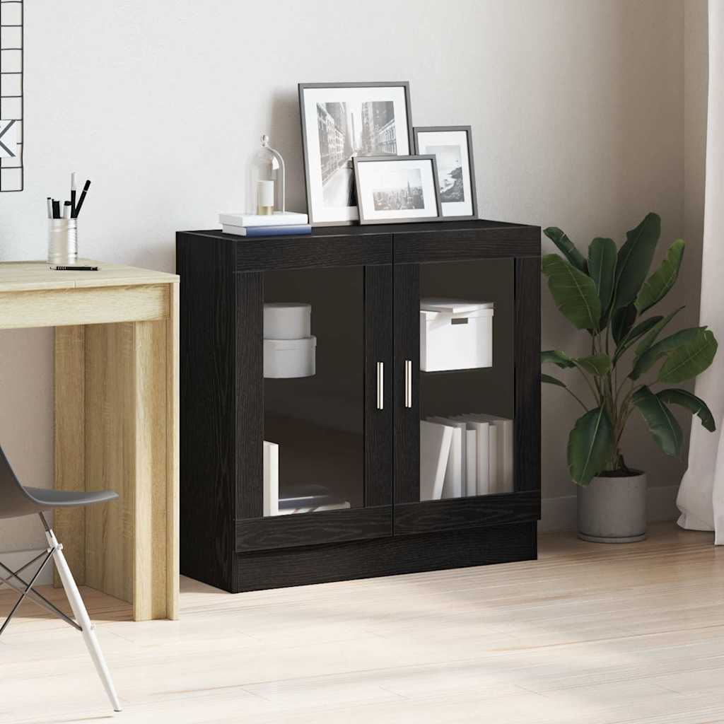 Bogskab Sort eg 82,5 x 30,5 x 80 cm Konstrueret træ billede