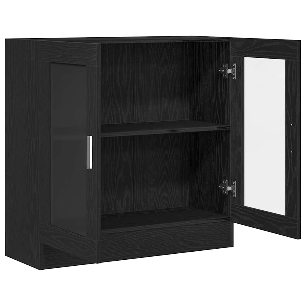 Bogskab Sort eg 82,5 x 30,5 x 80 cm Konstrueret træ