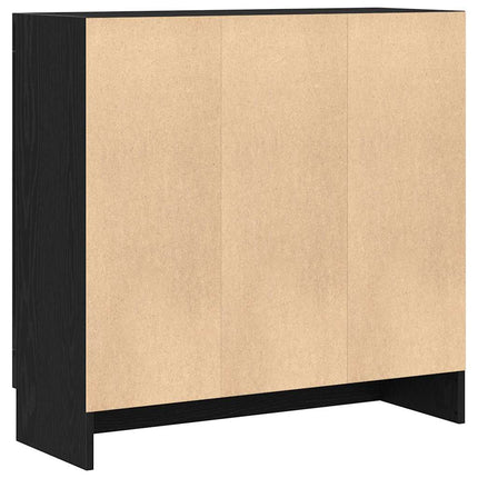 Bogskab 4 niveauer 82,5 x 30,5 x 80 cm Konstrueret træ Sort eg
