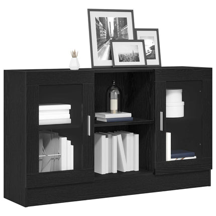 Sideboard Sort eg 120 x 30,5 x 70 cm Konstrueret træ