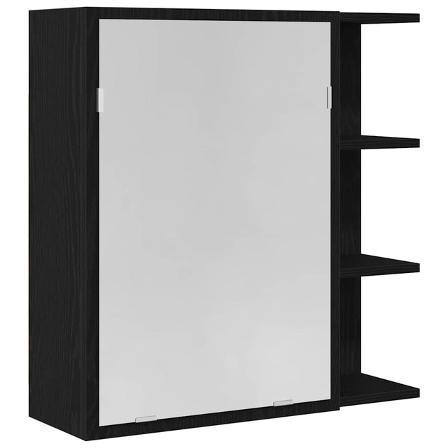 Badeværelsesspejlskab Sort eg 62,5 x 20,5 x 64 cm