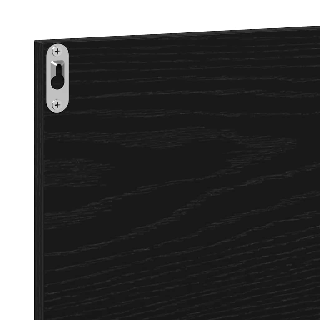 badeværelsesspejl 40x10,5x37 cm konstrueret træ sort egetræ