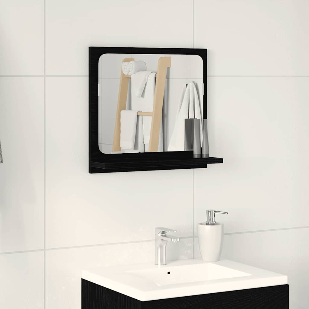 Badeværelsesspejl Konstrueret Træ - Sort eg / 40 x 10.5 x 37 cm