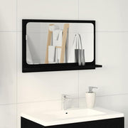 Spejlhylde med hylde Sort eg 60 x 10,5 x 37 cm Konstrueret træ