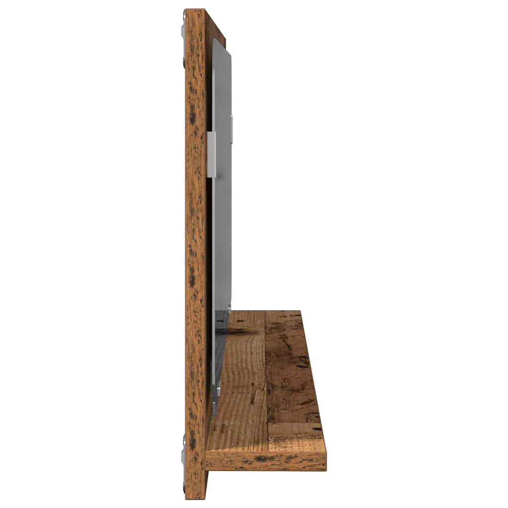 Spejlhylde Gammelt træ 90 x 10,5 x 37 cm Konstrueret træ