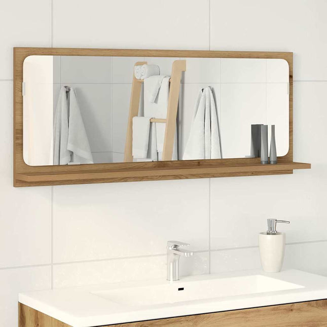 Spejlhylde artisan eg 90 x 10,5 x 37 cm Konstrueret træ