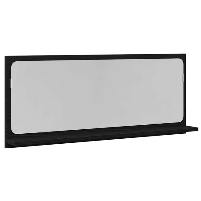 Spejlhylde Sort eg 90 x 10,5 x 37 cm Konstrueret træ