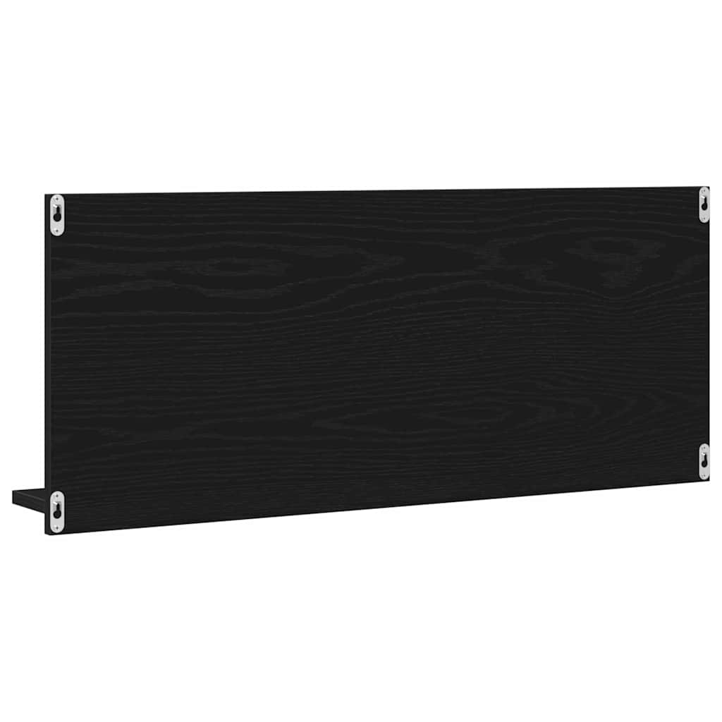 Spejlhylde med hylde Sort eg 90 x 10,5 x 37 cm Konstrueret træ