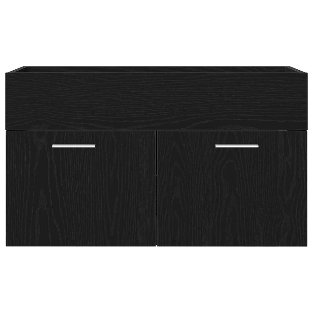 Vaskeskab med dør Sort eg 38,5 x 100 x 46 cm Konstrueret træ