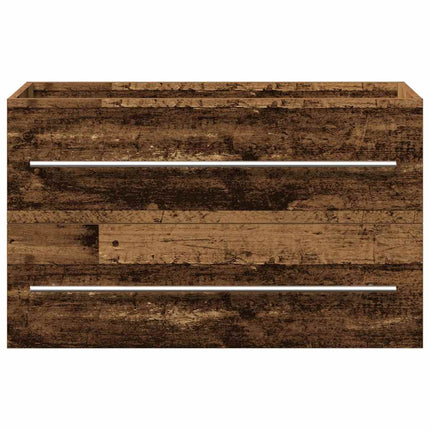 underskab til håndvask 80x38,5x48cm konstrueret træ gammelt træ