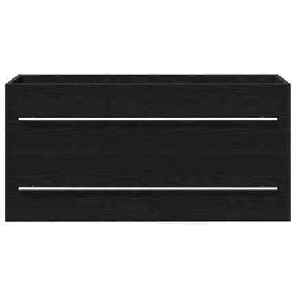 underskab til håndvask 100x38,5x48 cm konstrueret træ sort eg