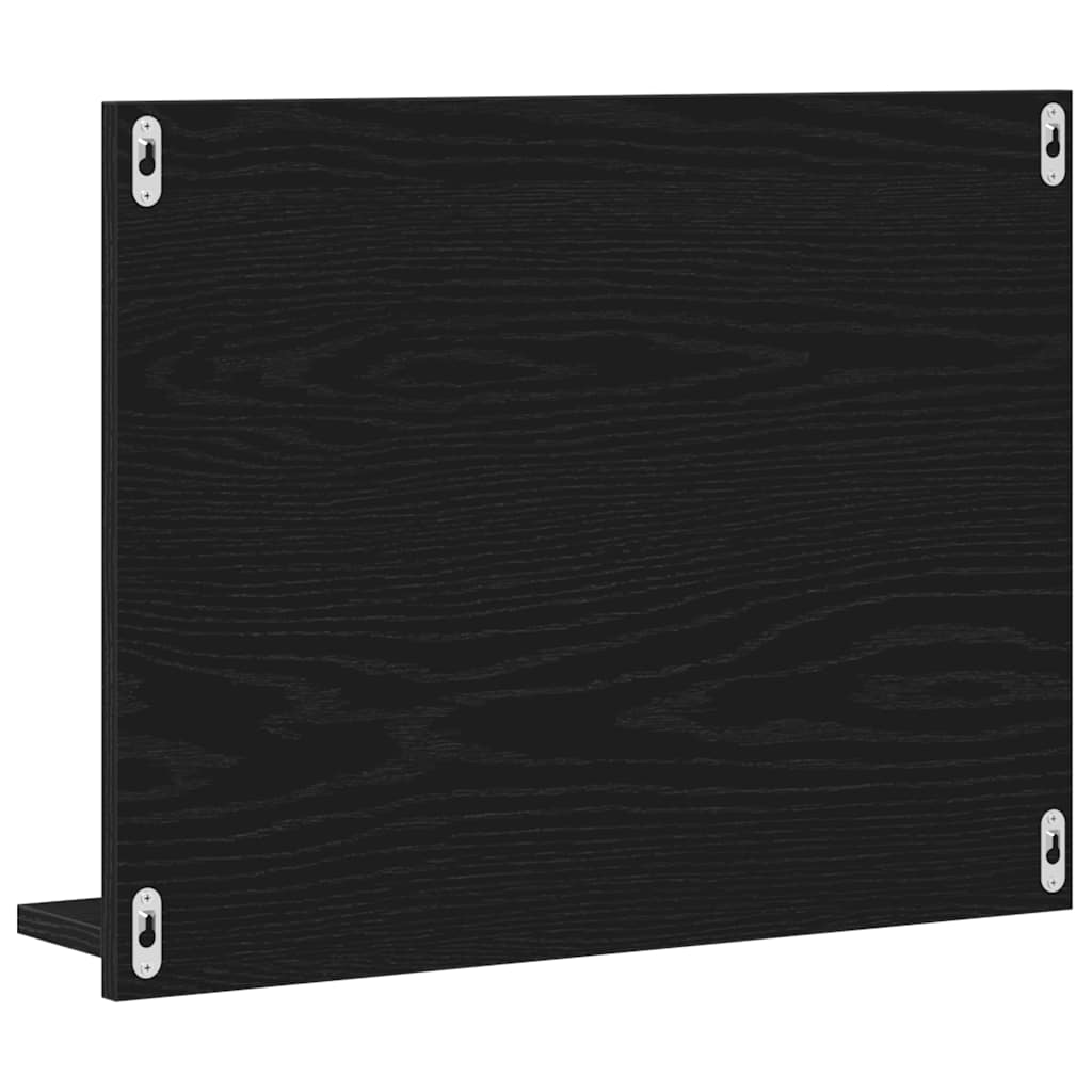 badeværelsesspejl 60x10,5x45 cm konstrueret træ sort eg