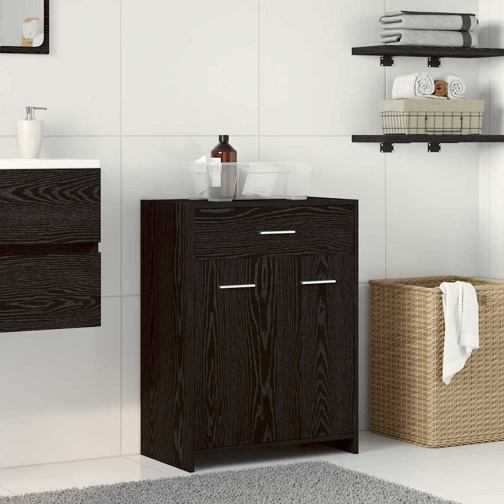 Badevrelsesskab Sort eg 60 x 33 x 80 cm Konstrueret tr