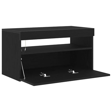 TV-skab 75 x 35 x 40 cm Sort eg Konstrueret træ
