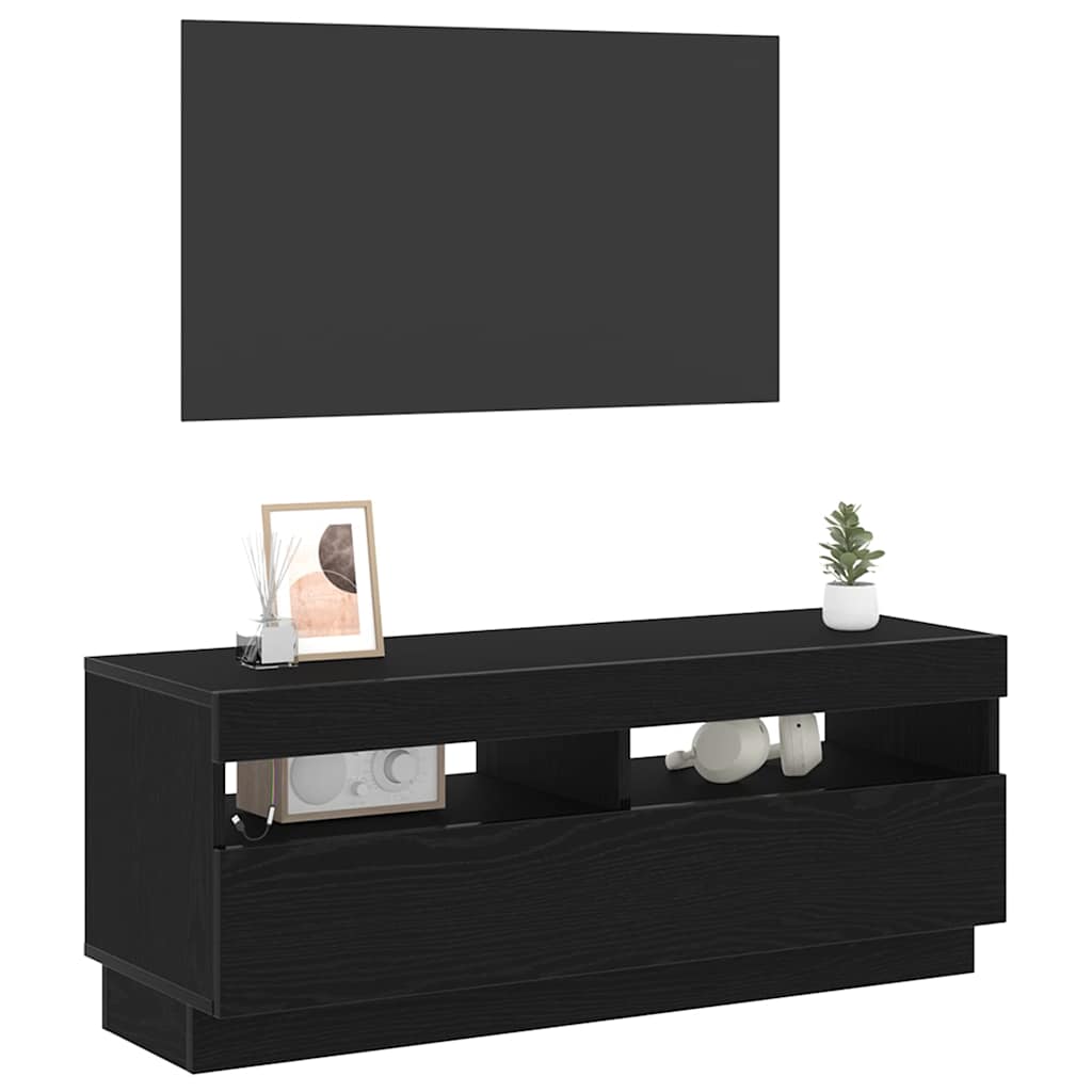 TV-skab Sort eg 100 x 35 x 40 cm Konstrueret træ
