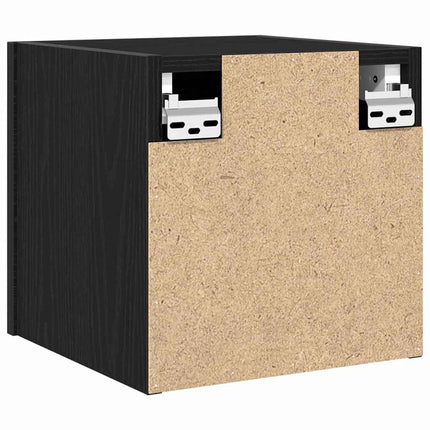 Vægmonteret TV Skab 30,5 x 30 x 30 cm Sort eg Konstrueret træ