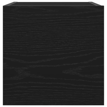 Vægmonteret TV Skab 30,5 x 30 x 30 cm Sort eg Konstrueret træ