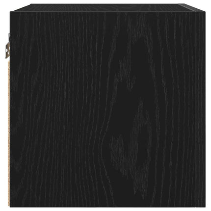 Vægmonteret TV Skab 30,5 x 30 x 30 cm Sort eg Konstrueret træ