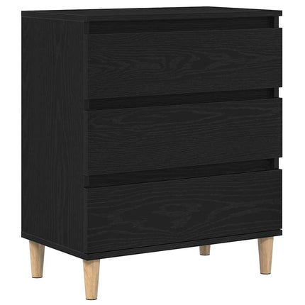 Sideboard med skuffe Sort eg 60 x 35 x 70 cm Konstrueret træ