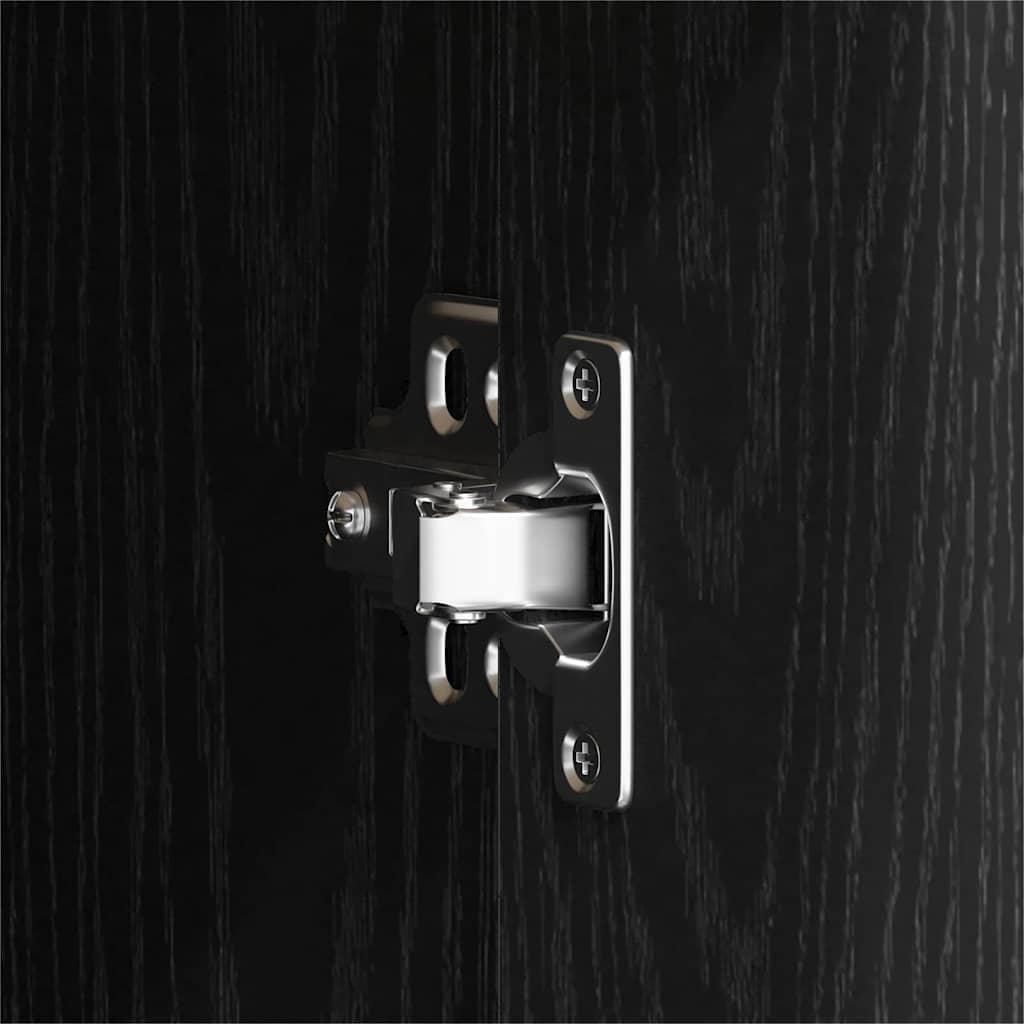 Væghylde med hylde Sort eg 140 x 41 x 75 cm Konstrueret træ