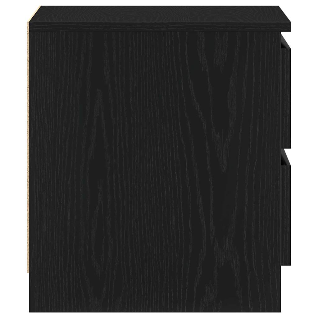 Natskab 2 pcs Sort eg 50 x 40 x 43,5 cm Konstrueret træ