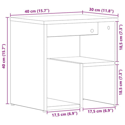 Natskab Sort eg 40 x 30 x 40 cm Konstrueret træ