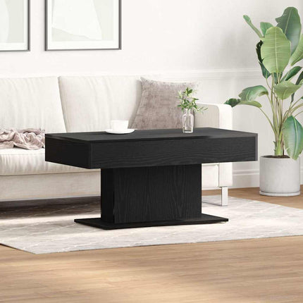 Sofabord Sort eg 96 x 50 x 45 cm Konstrueret træ