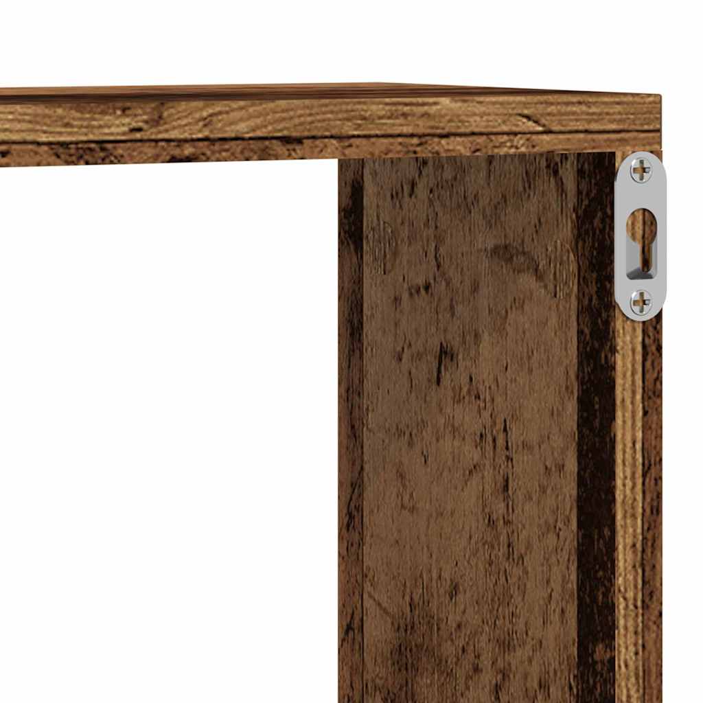 Væghylder 2 pcs Gammelt træ 80 x 15 x 26 cm Konstrueret træ