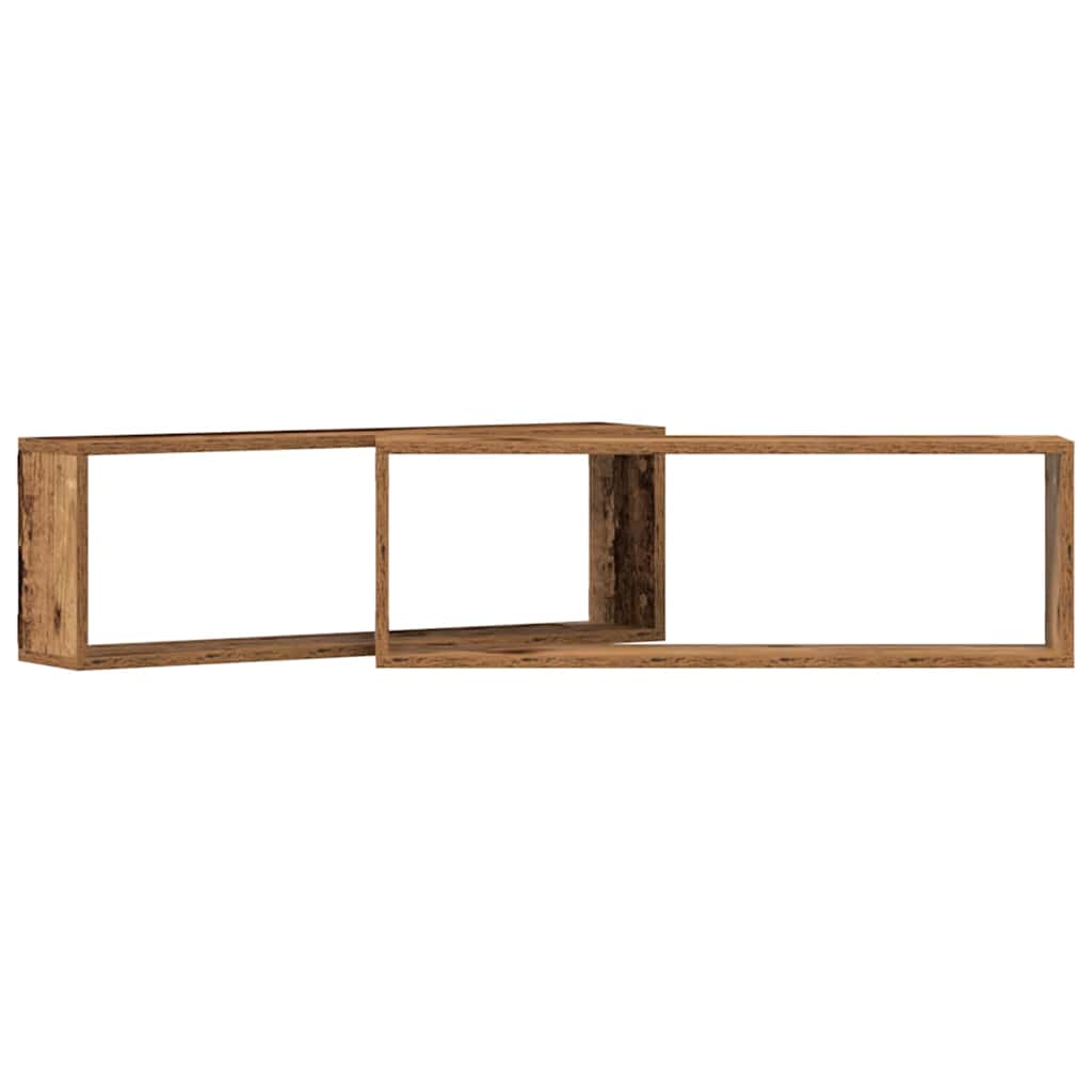 Væghylder 2 pcs Gammelt træ 80 x 15 x 26 cm Konstrueret træ