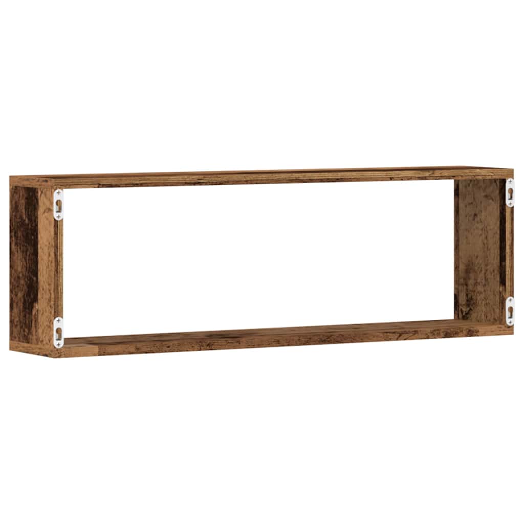 Væghylder 2 pcs Gammelt træ 80 x 15 x 26 cm Konstrueret træ