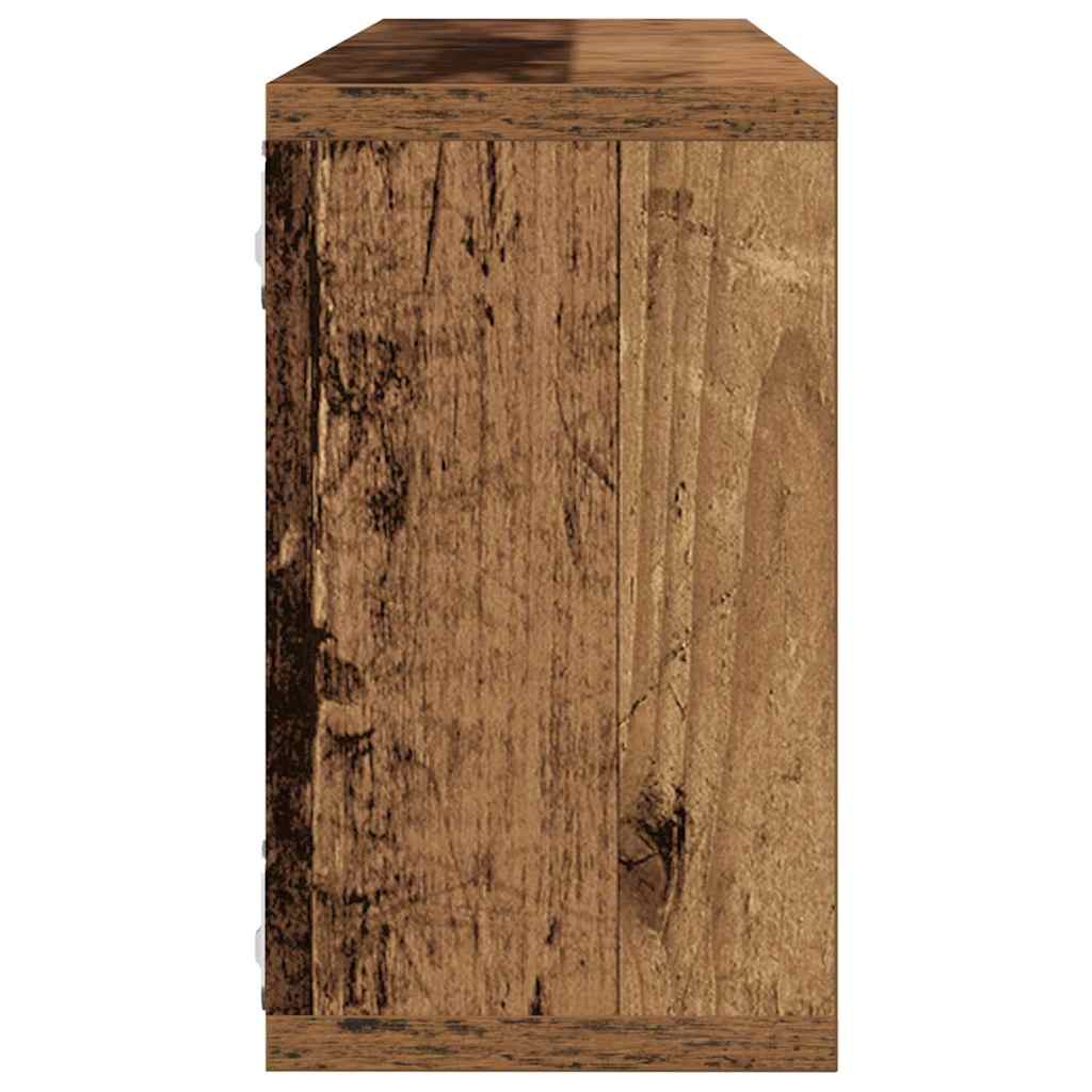 Væghylder 2 pcs Gammelt træ 80 x 15 x 26 cm Konstrueret træ