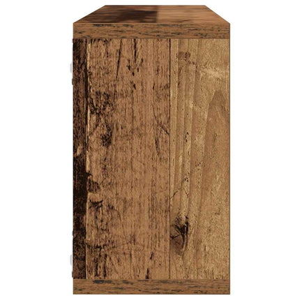 Væghylder Vægmonteret 4 stk. Gammelt træ 80 x 15 x 26 cm