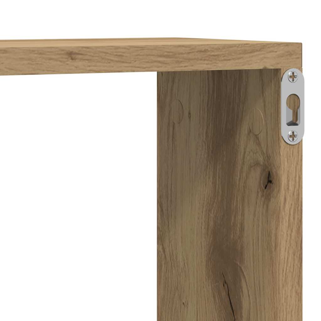 Væghylder 2 pcs Artisan eg 80 x 15 x 26 cm Konstrueret træ