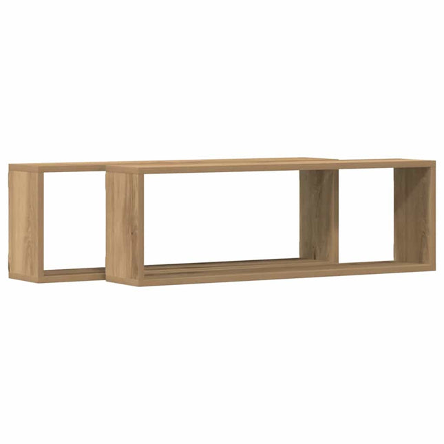 Væghylder 2 stk. Artisan eg 80 x 15 x 26 cm Konstrueret træ