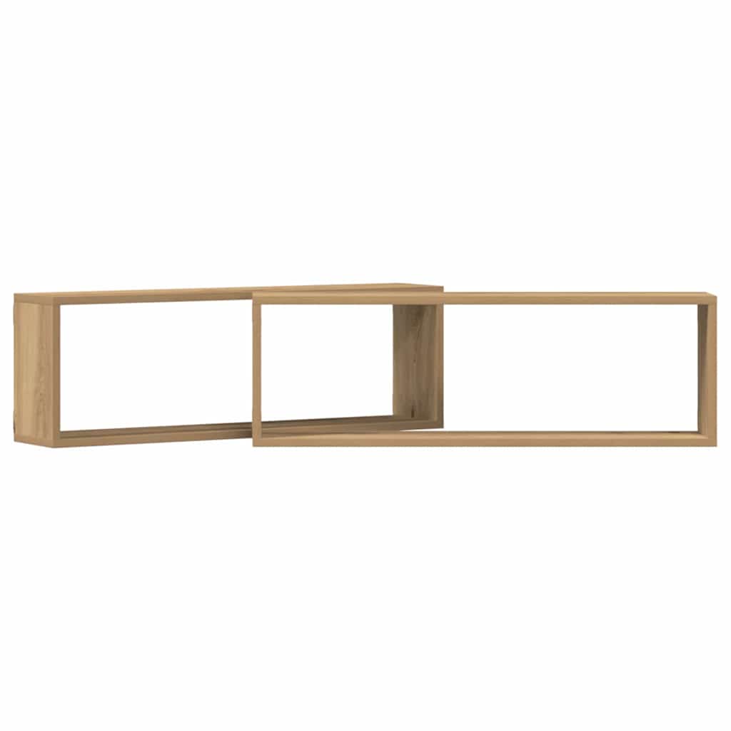 Væghylder 2 pcs Artisan eg 80 x 15 x 26 cm Konstrueret træ