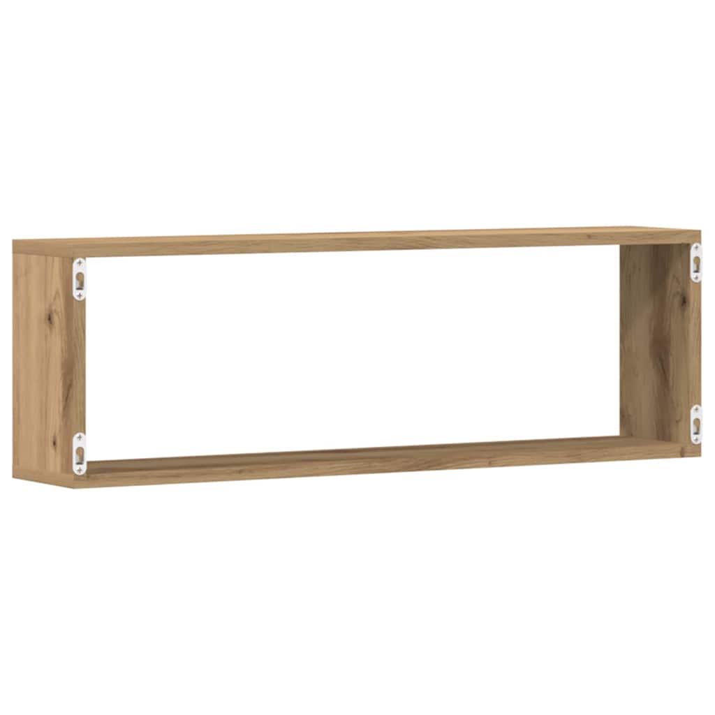 Væghylder 2 pcs Artisan eg 80 x 15 x 26 cm Konstrueret træ