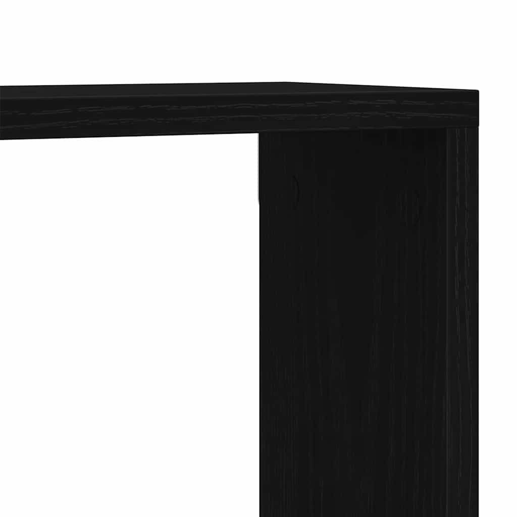 Væghylder 4 pcs Sort eg 80 x 15 x 26 cm Konstrueret træ