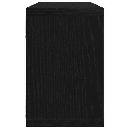 Væghylder 6 pcs Sort eg 60 x 15 x 23 cm Konstrueret træ