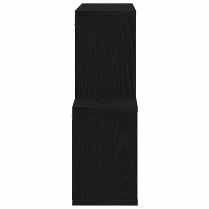 Væghylde Vægmonteret Sort eg 76 x 15 x 53 cm Konstrueret træ