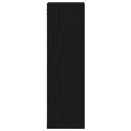 Væghylde 2 pcs Sort eg 50 x 15 x 85 cm Konstrueret træ