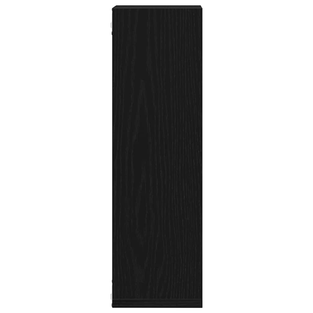 Væghylder 2 pcs Sort eg 50 x 15 x 85 cm Konstrueret træ