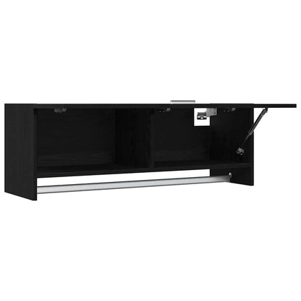 Garderobeskab Sort eg 100 x 32,5 x 35 cm Konstrueret træ